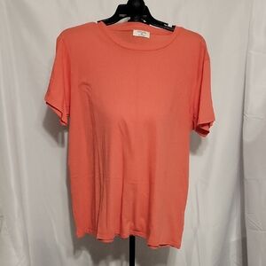 Elegant Coral Short Sleeve Women's Tee